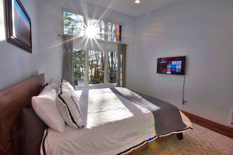 Primary bedroom with king bed
