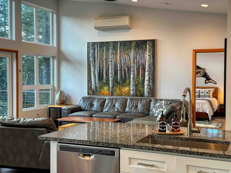 Living area seen from the kitchen