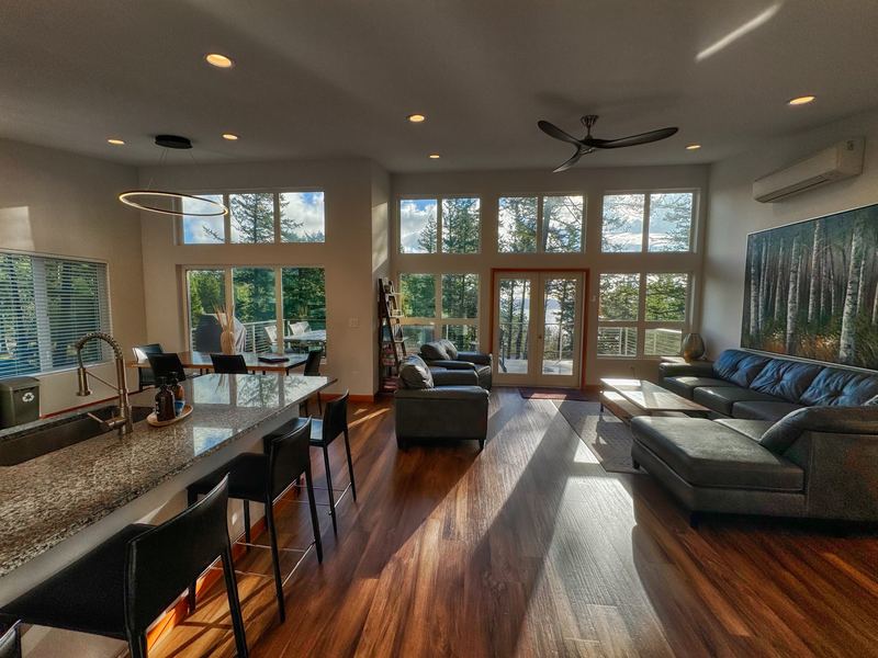 Entry looking into the open living space